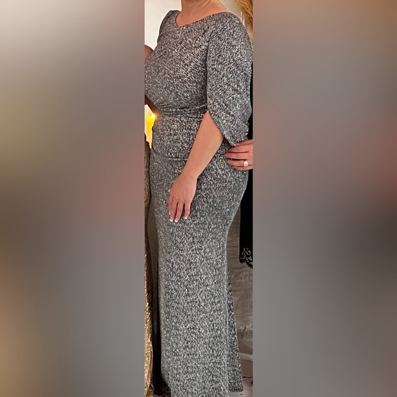 Metallic Drape Back Dress. Mother of the bride dress 💕 - Picture 4 of 6